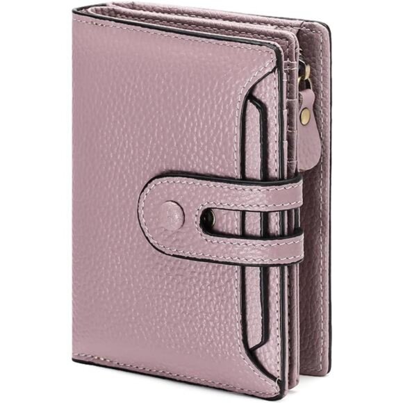 Small Wallet Genuine Leather Light Purple